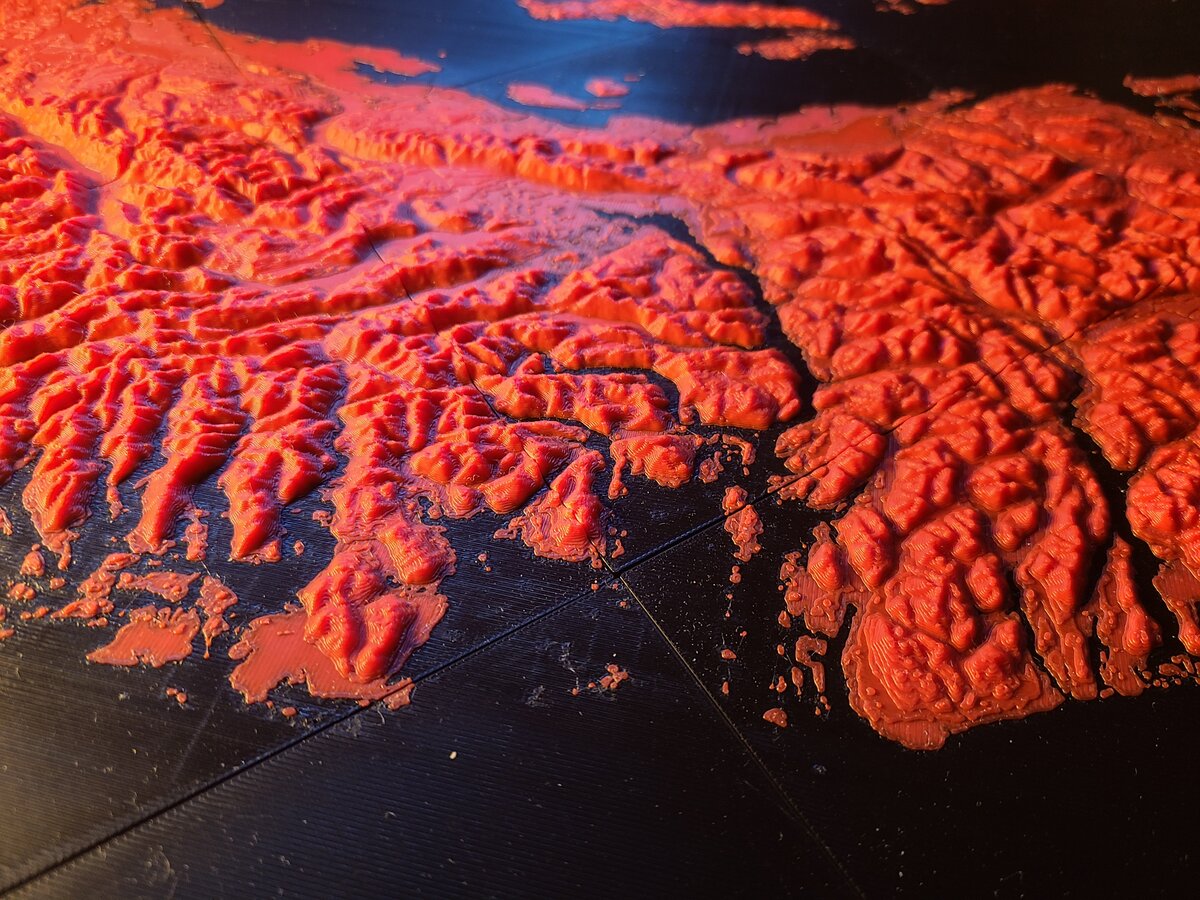 Close-up of coastline detail