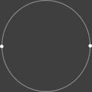 A simple circle SVG path described with arc commands